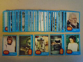 1977 Topps Vintage Star Wars Trading Cards Blue Series 1 Complete Set 1 - 66