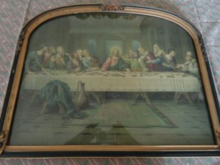 Vintage Last Supper Print By Brunozetti In Antique Art Deco Frame