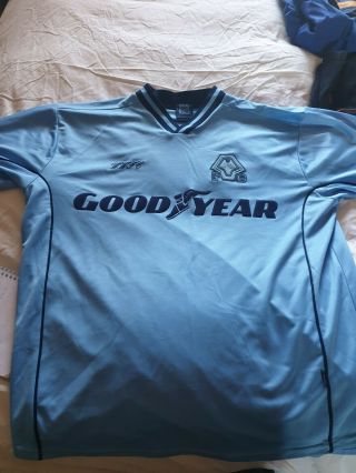 Wolverhampton Wanderers Wolves Vintage/retro Sky Blue Away Football Shirt L.