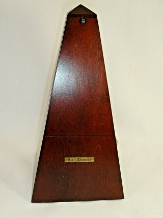 Vintage Seth Thomas Metronome De Maelzel 10,  Wooden,
