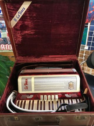La Tosca By Gretsch Accordion Made In Italy With Case Vintage Antique Red