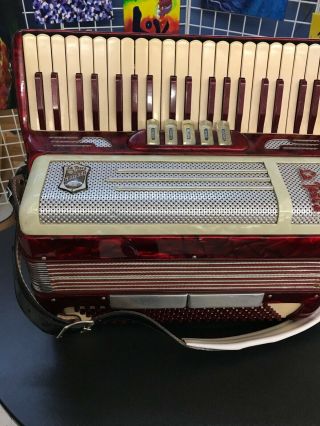La Tosca by Gretsch Accordion made in Italy With Case Vintage Antique Red 2