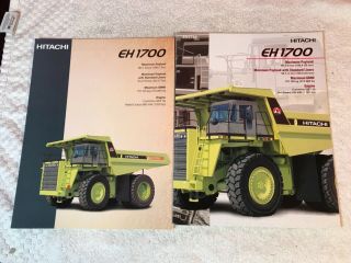 2 Rare Euclid Hitachi Michigan Dump Truck Dealer Brochures