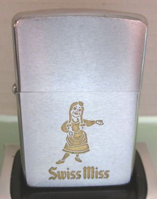 Zippo Lighter Vintage 1972 Swiss Miss