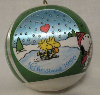 Vintage 1980 Snoopy& Woodstock 12 Days Of Christmas Satin Ornament