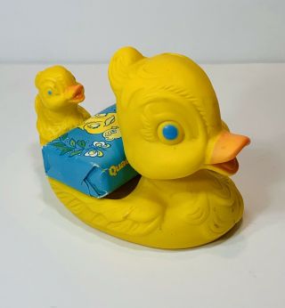 Vintage Avon 1974 Quack And Doodle Floating Rubber Ducky Duck Soap Dish & Soap