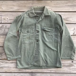 Us Army Shirt Jacket Sateen Og 107 Green Vintage 60s Vietnam Era Patched Named 3