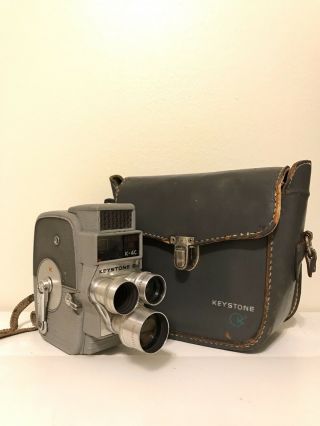 Vintage Keystone Electric Eye K - 4c 8mm Movie Camera With Bag
