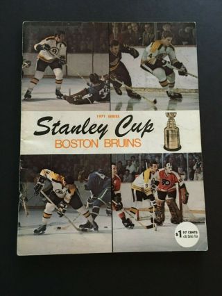 1971 Boston Bruins Stanley Cup Program 4/13/71 Ex.