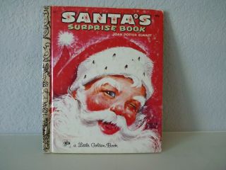 Vintage Little Golden Book,  Santa 