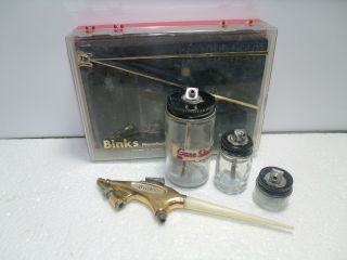 Vintage Binks Wren Model B Airbrush Kit W/ Case & Jars Hobby,  Models,  Crafts