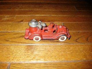 Antique Hubley Circa 1930 Cast Iron Fire Pumper Truck Toy