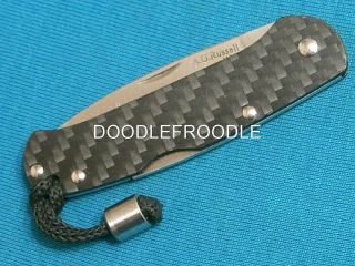 Vintage Ag Russell Vg - 10 Japan Carbon Fiber Lockback Folding Knife Knives Pocket