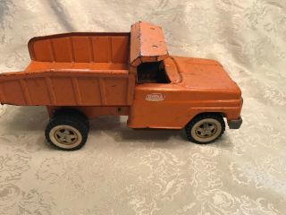 Vintage Tonka 1960’s Orange Dump Truck Parts Or Restoration