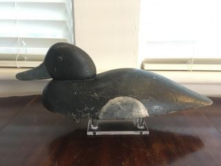 Vintage Antique Old Wooden Early Canadian Bluebill/teal Duck Decoy