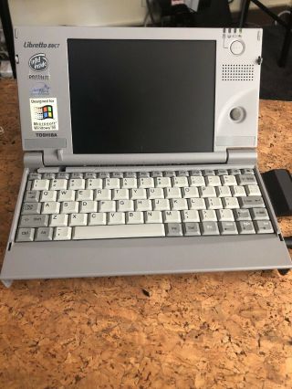 Toshiba Libretto 50ct & Pcmcia Floppy Drive - Great For Dos / Win95 Games
