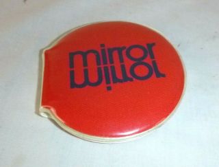 Vtg Mid Century Mod Red Vinyl Pop Art Compact Purse Folding Mirror