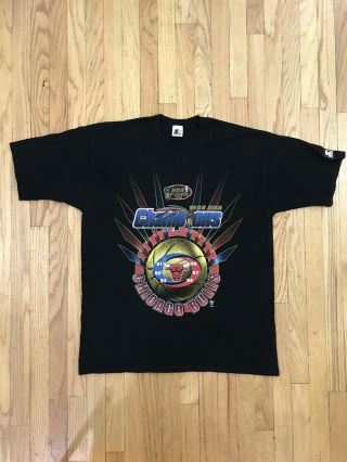 Vintage Chicago Bulls 1998 Starter T - Shirt Xl Nba Finals Rare