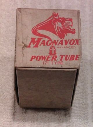 Empty Box Vintage 1926 Magnavox Power Tube Radio Vacuum tube type 171 No tube 3