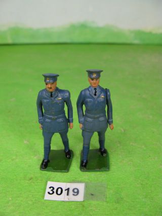 Vintage Britains Lead Soldiers Raf X2 Officers Repaints Collectable Models 3019