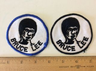 2 Vtg Bruce Lee Sew On Patches 3 Inch Across