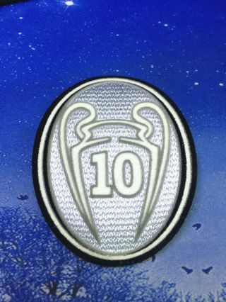Uefa Champions League Trophy 10 Cup Patch Badge Parche For Real Madrid Jersey