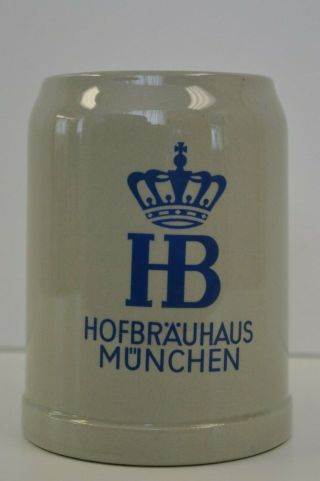 Vintage Hofbrauhaus Mug/stein " Hb " 0.  5l West Germany