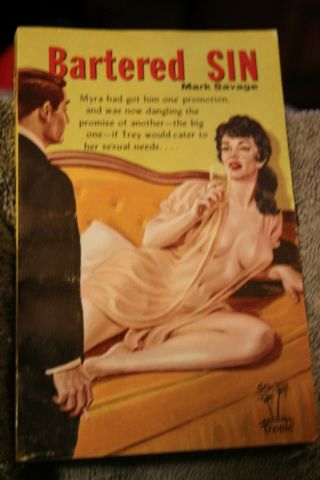 Vintage Paperback Book Bartered Sin 1962 Sleaze Gga Erotic Tropic Book 902