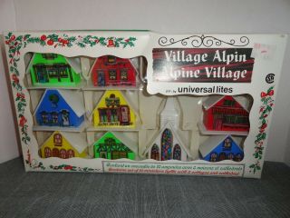 Vintage Miniature Plastic Alpine Village Light Covers By Universal Lites