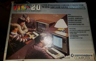 Vintage Commodore Vic - 20 Personal Home Computer With Box & Games