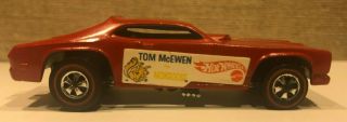 Rare Vintage 1969 Hong Kong Hot Wheels Redline Mongoose Funny Car Tom Mcewen Red