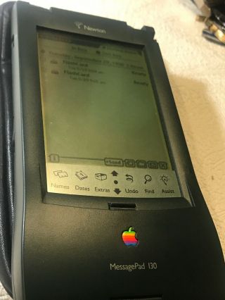 Apple Newton Message Pad 130 With Leather Case C