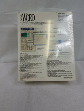 Vintage 1991 Apple Macintosh Mac MICROSOFT WORD Version 5.  0 Software 2