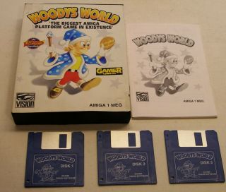Very Rare Woodys World By Vision Software For Commodore Amiga