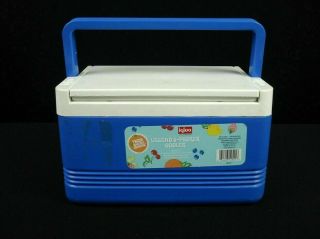 Vintage Igloo Legend 6 Packer Ice Chest Cooler Lunch Box Blue & White