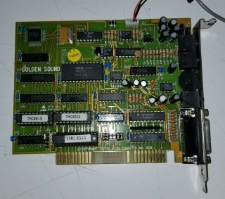 Vintage Toptek Golden Sound 8 - Bit Isa Audio Card - Sound Blaster Clone - 286 386