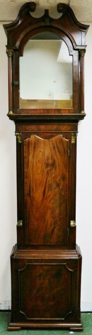 Antique English Mahogany Longcase Grandfather Clock Case Only,  Spares