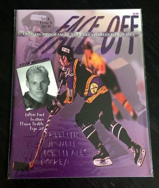 1998 - 1999 Lake Charles Ice Pirates Wphl Game Program Vol.  4 Issue 4