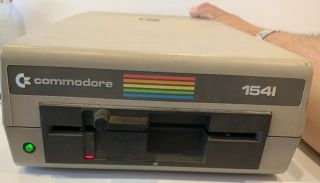 Commodore 1541 Single Drive Floppy Disk With Power Cord Vintage Powers On