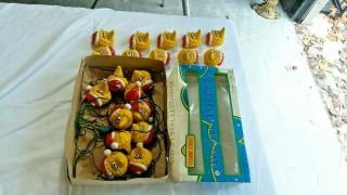 Vintage Muppets Big Bird Plastic Sesame String Christmas Lights And Extra Covers