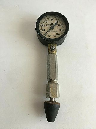 Vintage Rimac Engine Cylinder Compression Tester 0 To 160 Test Tool Made In Usa