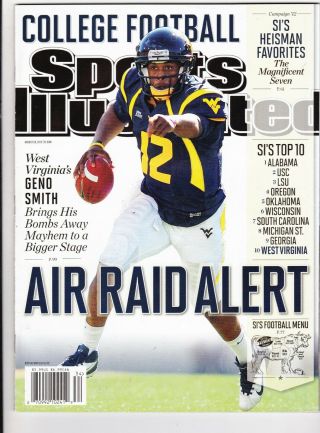 Geno Smith West Virginia Sports Illustrated August 2012 Newsstand No Label