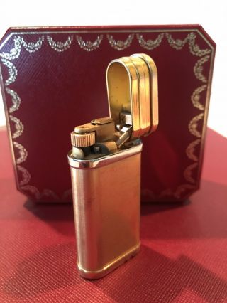 Cartier Gold Toned With Silver Tone Ring Lighter