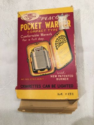 Vintage,  Peacock Pocket Warmer,  Made In Japan (874)