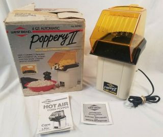 Vintage West Bend Poppery Ii 2 Hot Air Popcorn Popper 82102 Coffee Roaster
