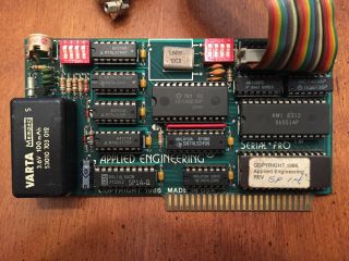 Apple II plus IIe IIgs Serial Pro Clock card Applied Engineering Apple Computer 2