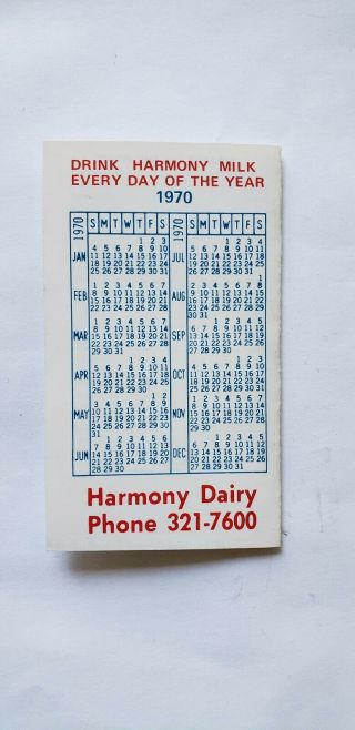 1970 Pittsburgh Pirates MLB Bi - Fold Pocket Schedule 2