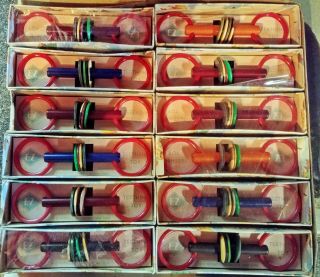 Vintage Nos E - Z Products Teething Baby Toys 457 Bakelite Or Celluloid