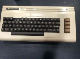 Commodore Vic - 20 Computer W/ Power Supply,  & Game Type Attack