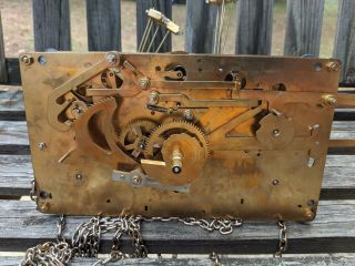 Antique Urgos Grandfather Clock Movement Chain Driven